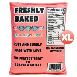 Snack Zakje met Mini Axolotl Pluche Knuffel XL 50 cm