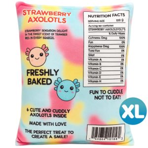 Snack Zakje met Mini Axolotl Pluche Knuffel XL 50 cm
