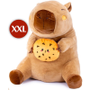 Capybara met Koekje Pluche Knuffel XXL 100 cm - Capibara