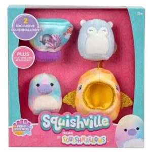 Fishy Friends Squishville Squishmallows Pluche Knuffel (4 delig) 20 cm