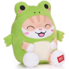 Kat in Groene Kikker Onesie Pyjama Kawaii Pluche Knuffel 25 cm