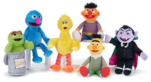 Sesamstraat Set van 8 Pluche Knuffels 40 cm