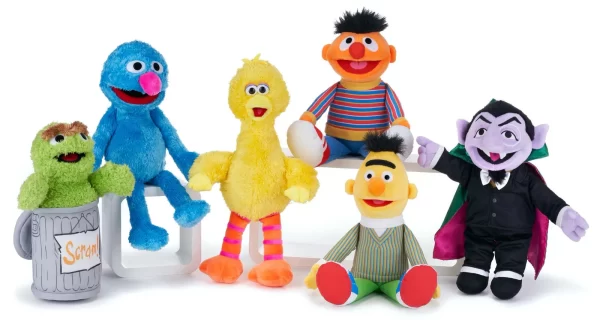 Sesamstraat Set van 8 Pluche Knuffels 40 cm