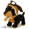 Teckel met Muts en Sjaal Pluche Knuffel Hond 25 cm