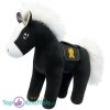 Paard (Zwart) Pluche Knuffel 30 cm