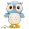 Uil (Blauw) Pluche Knuffel Vogel 30 cm