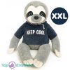 Luiaard met Hoodie Pluche Knuffel XXL 100 cm