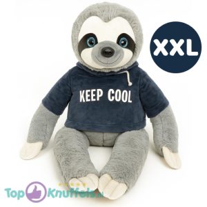 Luiaard met Hoodie Pluche Knuffel XXL 100 cm