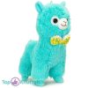 Alpaca met Strikje (Turquoise) Pluche Knuffel 30 cm
