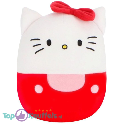 Hello Kitty (Rood) Squishy Kawaii Pluche Knuffel 25 cm
