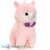 Alpaca met Strikje (Roze) Pluche Knuffel 30 cm