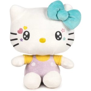 Hello Kitty In Our Eyes (Paars/Geel) Pluche Knuffel 17 cm