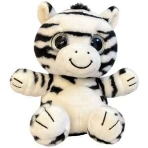 Zebra Glitterogen Pluche Knuffel 25 cm