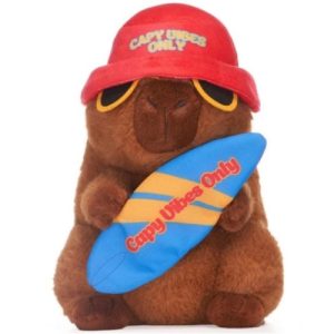Capibara met Surfplank Pluche Knuffel 26 cm