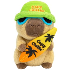 Capibara met Surfplank Pluche Knuffel 26 cm