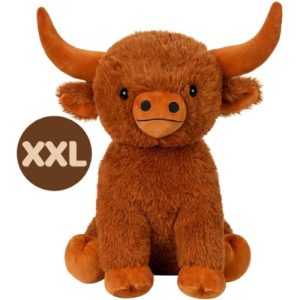 Stier (Bruin) Pluche Knuffel XXL 100 cm - highlander Hooglander