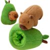 Capibara in Peer Pluche Knuffel 32 cm - Capybara met Fruit