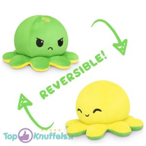 Octopus Mood Pluche Knuffel 15 cm (Groen/Geel)