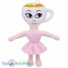 Ballerina Cappuccina Italian Brainrot Pluche Knuffel 25 cm
