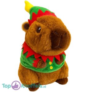Capibara Kerstelf Pluche Knuffel 26 cm