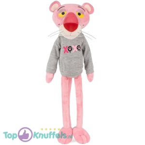 Pink Panther Grijze Trui Pluche Knuffel 55 cm