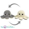 Octopus Mood Pluche Knuffel 15 cm (Grijs/Wit)