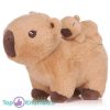 Capibara (Beige) met Baby Capybara Pluche Knuffel 26 cm