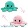 Octopus Mood Pluche Knuffel 15 cm (Turquoise/Roze)