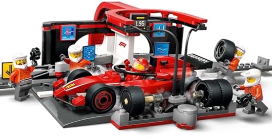 LEGO City F1 Pitstop en Pitcrew met Ferrari Auto - 60443 - Afbeelding 5