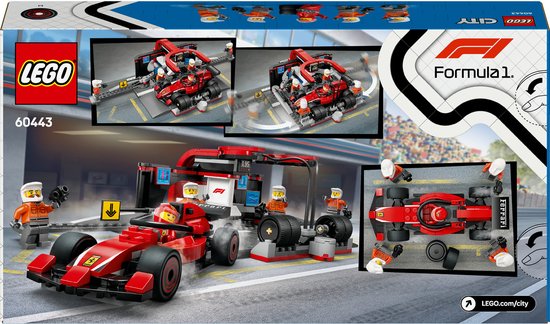 LEGO City F1 Pitstop en Pitcrew met Ferrari Auto - 60443 - Afbeelding 10