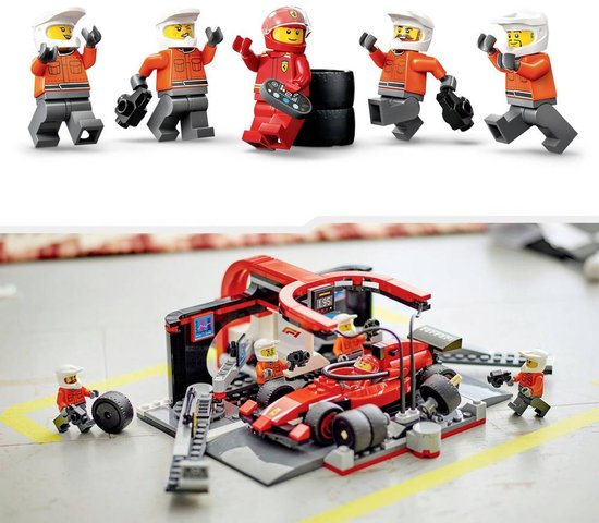 LEGO City F1 Pitstop en Pitcrew met Ferrari Auto - 60443 - Afbeelding 6