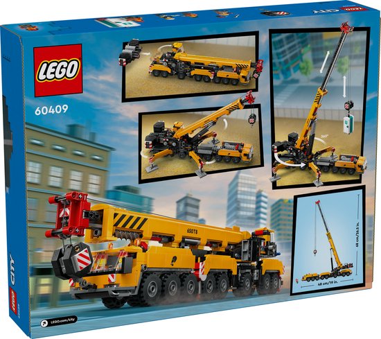 LEGO City Gele Mobiele Bouwkraan Speelgoedset - 60409 - Afbeelding 11