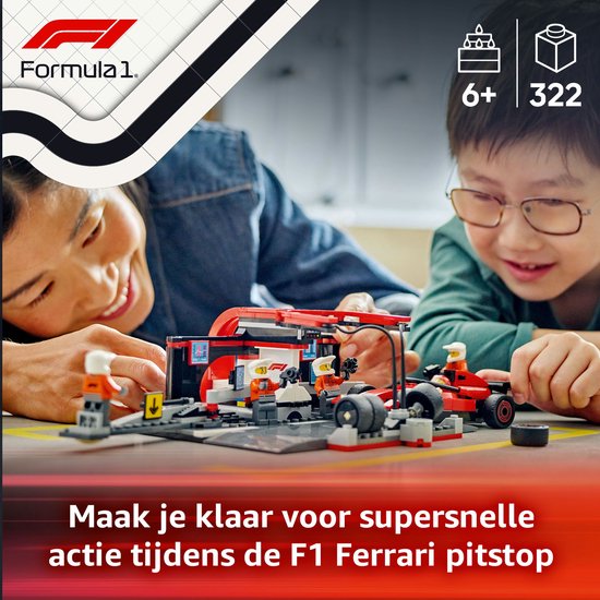 LEGO City F1 Pitstop en Pitcrew met Ferrari Auto - 60443 - Afbeelding 2