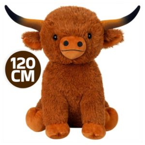 Stier (Bruin) Pluche Knuffel XXL 120 cm - Highlander Hooglander