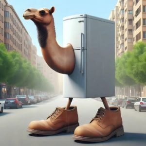 Frigo Camelo Italian Brainrot Pluche Knuffel 30 cm - Kameel in Koelkast