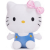 Hello Kitty Zittend (Blauw/Wit) Pluche Knuffel 18 cm