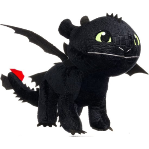 Toothless Zwart - Hoe tem je een Draak / How to train your Dragon Pluche Knuffel 40 cm