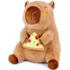 Capybara met Pizza Pluche Knuffel XL 65 cm - Capibara