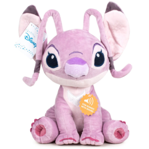 Angel - Disney Lilo & Stitch Roze Pluche Knuffel 40 cm + Geluid