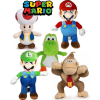 Super Mario Pluche Knuffel Set: Mario + Luigi + Toad + Yoshi + Donkey Kong 22 cm