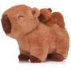 Capibara (Bruin) met Baby Capybara Pluche Knuffel 26 cm