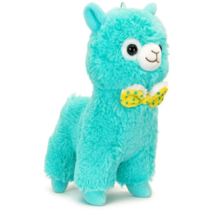 Alpaca met Strikje (Turquoise) Pluche Knuffel 30 cm