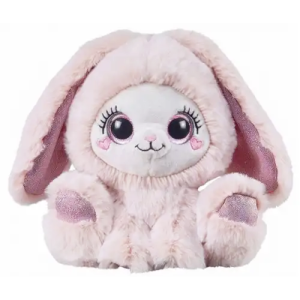 Konijn Roze Glitters Pluche Knuffel 20 cm