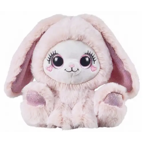 Konijn Roze Glitters Pluche Knuffel 20 cm
