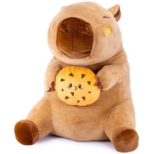 Capybara met Koekje Pluche Knuffel XL 65 cm - Capibara
