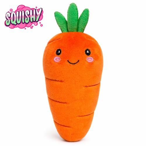 Wortel Mini Squishy Pluche Knuffel 12 cm