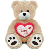 Teddybeer Barry met I Love You Hart Pluche Knuffel XXL 100 cm