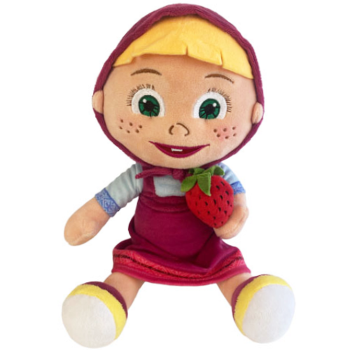 Masha en de Beer Aardbei Pluche Knuffel 32 cm