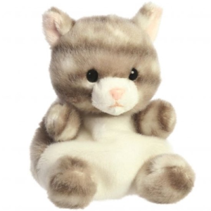 Palm Pals Grijze Kat Pluche Knuffel 15 cm