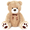 Teddybeer FRANK (Beige) met Strik Pluche Knuffel 100 cm